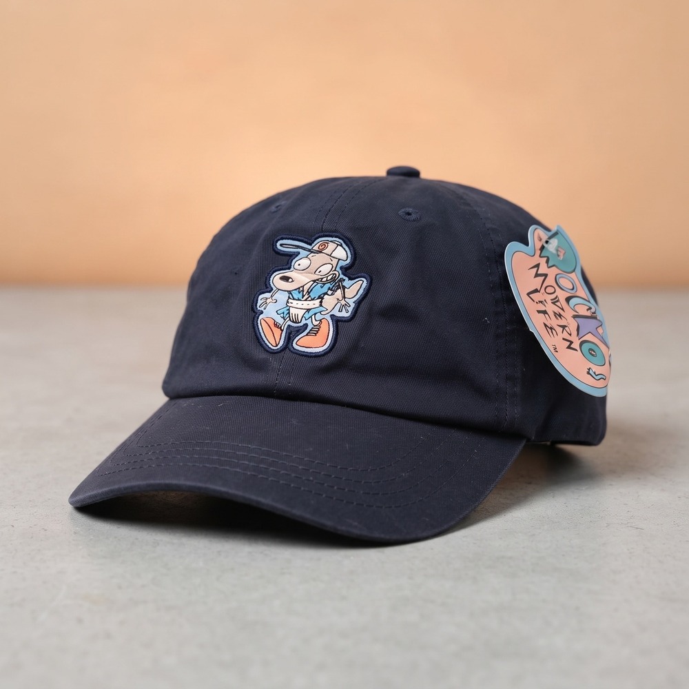 NWT Rockos Modern Life Nick Box Exclusive Navy Blue Snapback Hat CultureFly